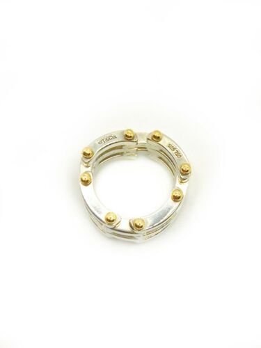 Tiffany & Co. 18KYG & SS Gatelink Ring Size 5.5 — DeWitt's Diamond & Gold Exchange